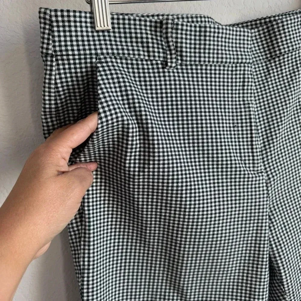 Loft Women’s‎ Gingham Black White The Riviera Slim Ankle Pants Casual Stretch 12 - Image 5