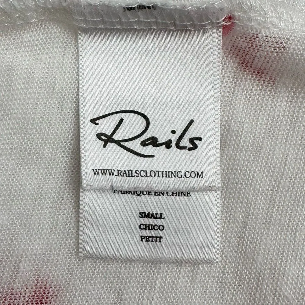 Rails Linen Lyocell blend Cara Red Heart Print Tee - Image 10