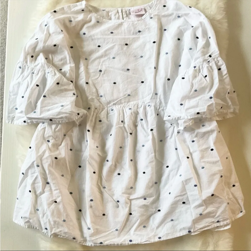 Isabel Maternity  Polka Dot Bell Sleeve Top - Image 7