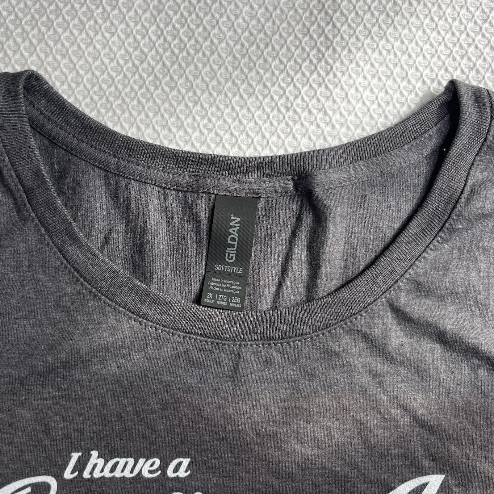 Guardian Angel Dad T-Shirt Gray with‎ Wings Graphic Womens Size 2X Short Sleeve - Image 2