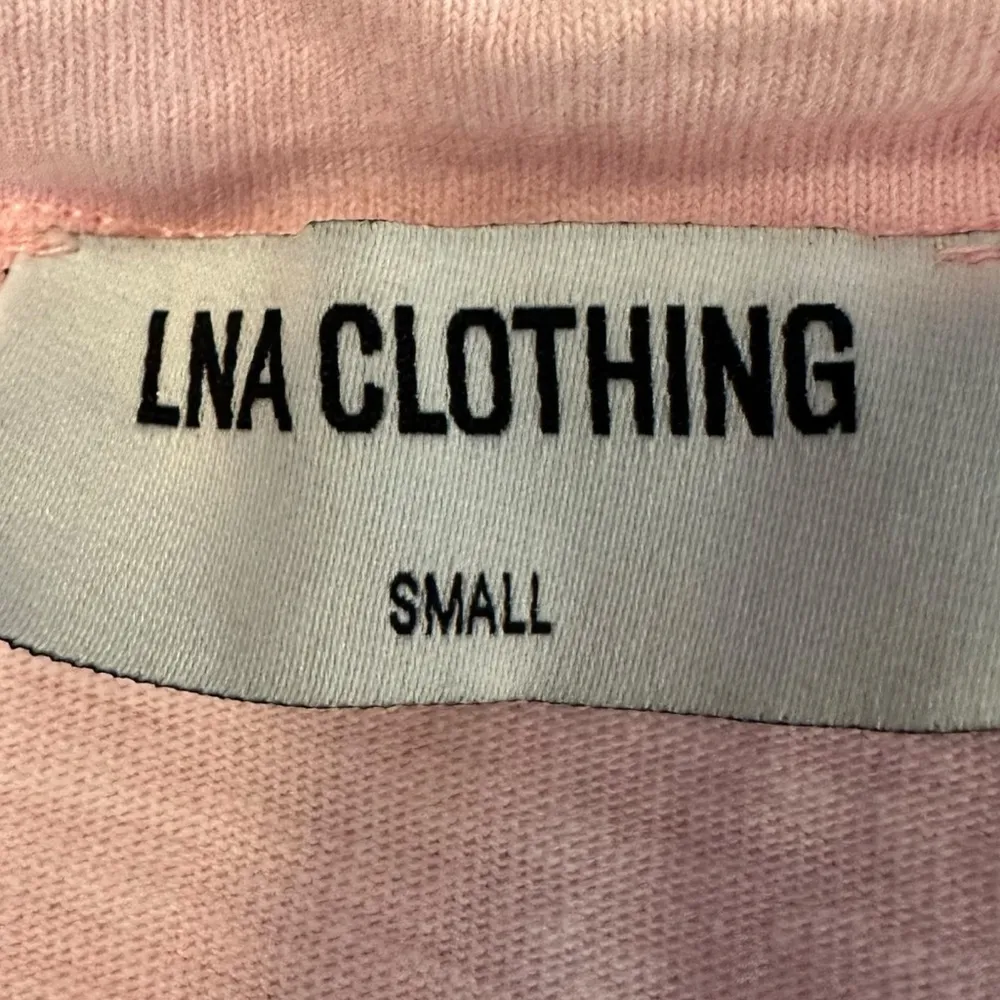 Revolve LNA Baby Pink Sleeveless T Shirt Maxi Dress With Tie Belt Small Summer - Image 5