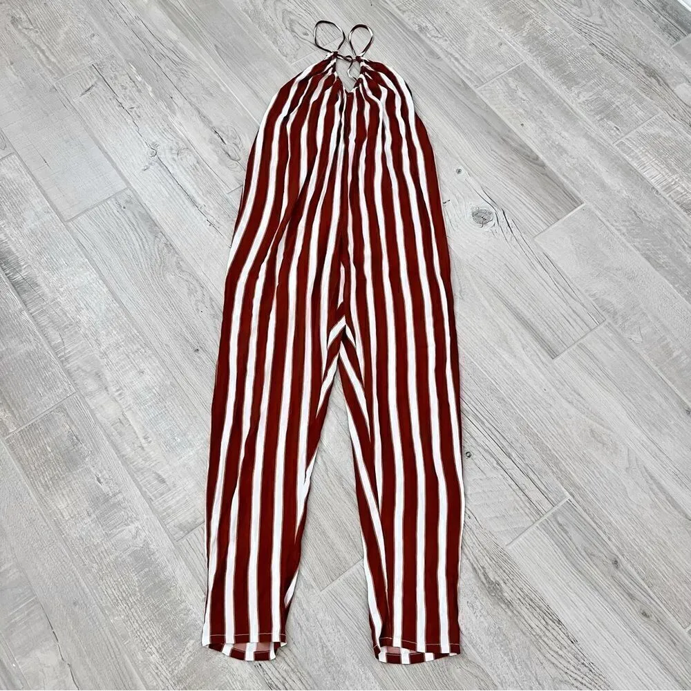 NWT WeWoreWhat Kaia Jumper in Burnt Henna Striped Size S - Image 3