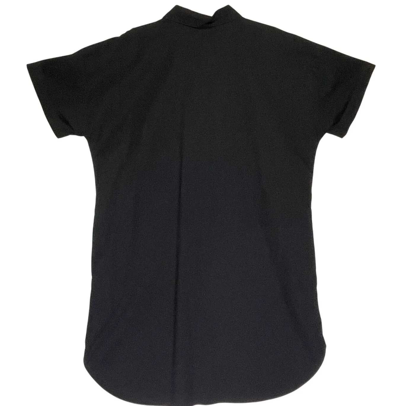 EILEEN FISHER Women’s Black Short Sleeve Button up Mini Dress XL - Image 4