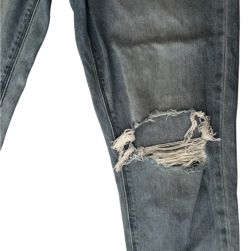 American Eagle Strigid Mom Jean 8L High Rise Distressed Straight Leg Relaxed - Image 3