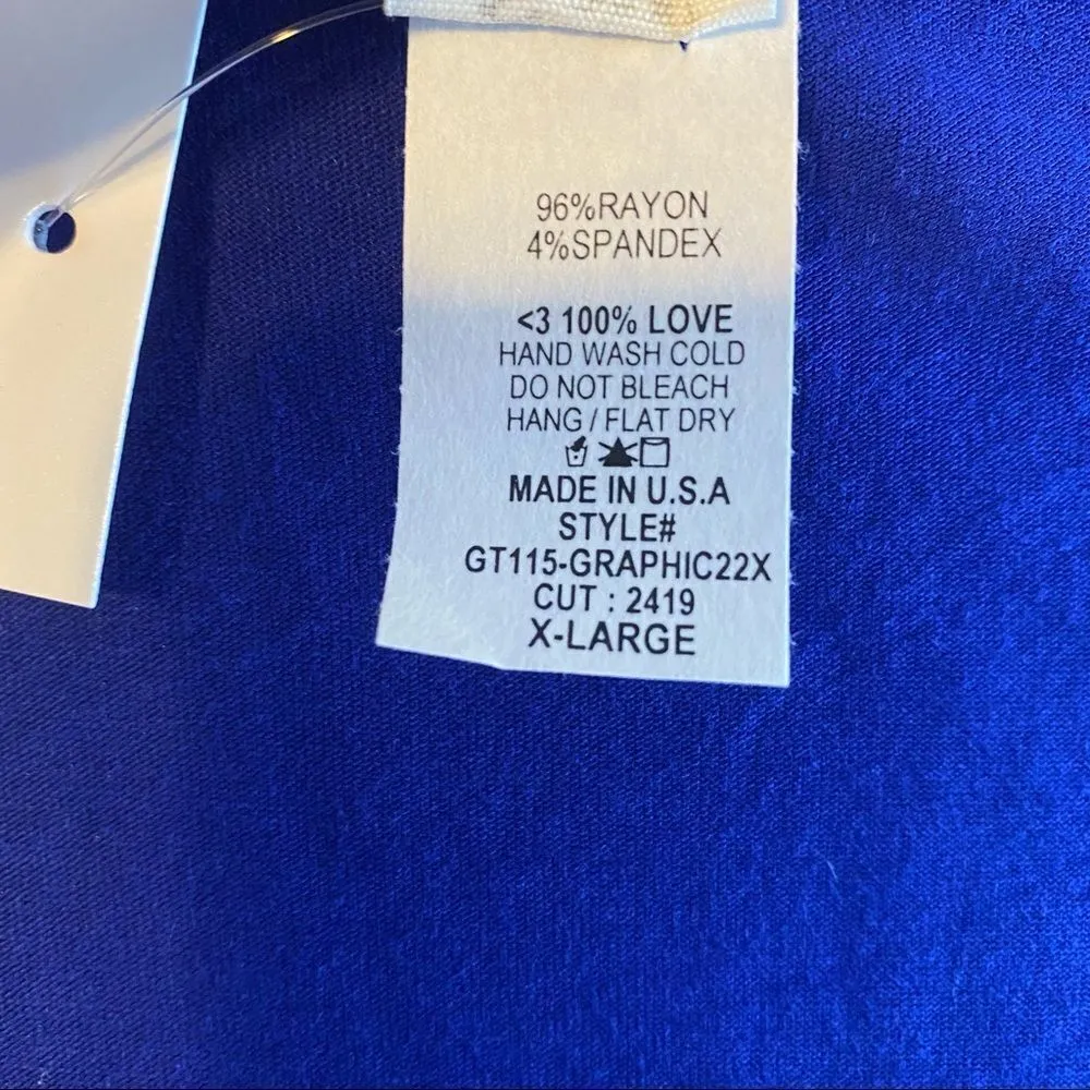 NWT Sew In Love Oversized Graphic Tee Chasing Dreams XL Blue - Image 7