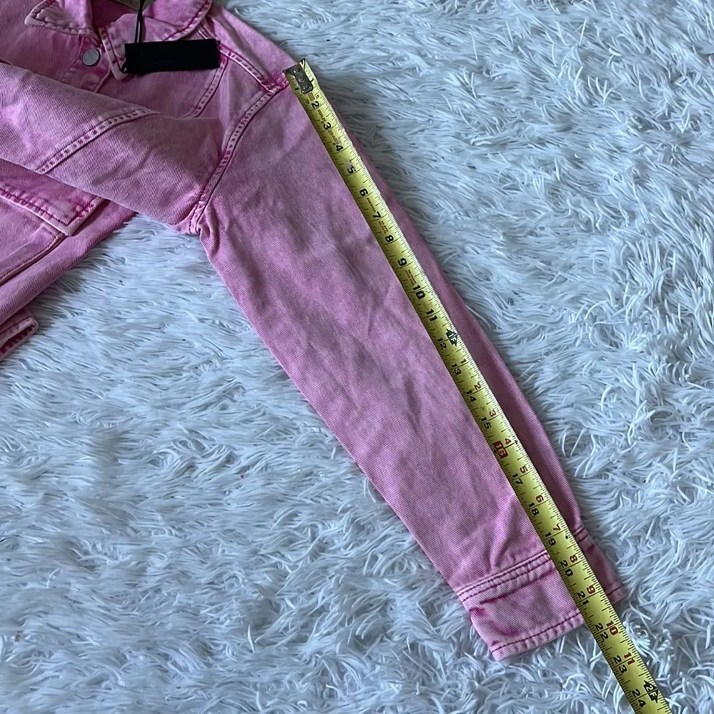 Blank Nyc Women’s Cotton Raspberry Sorbet denim Shacket size XS - Image 6