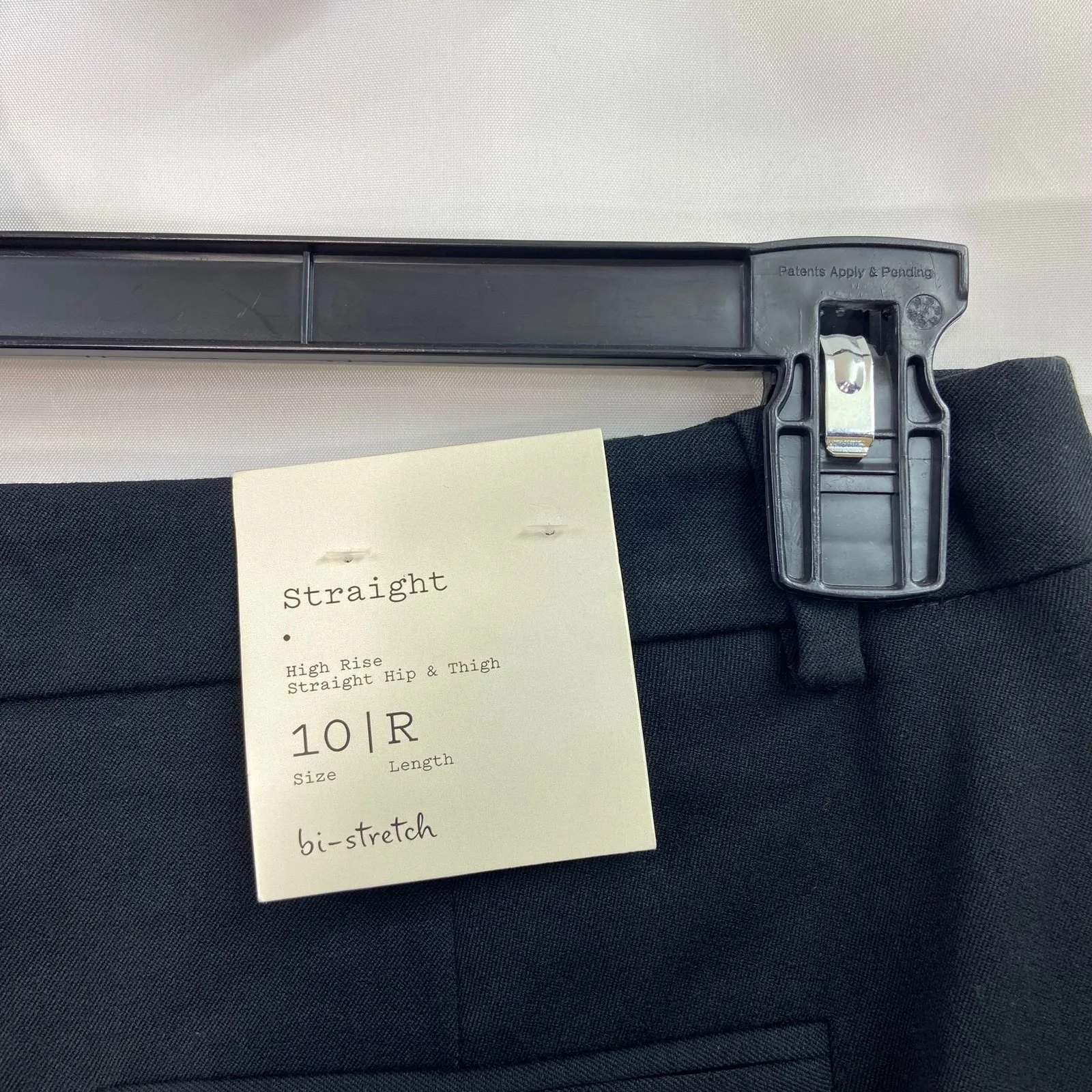 NEW A New‎ Day women's black stretch hi-rise straights flat front dress pants 10 - Image 7