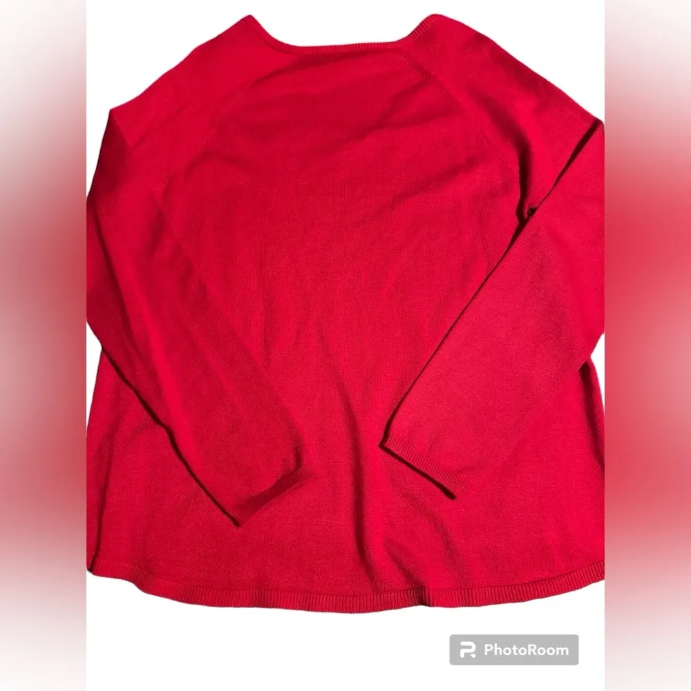 Ana Red sequin accent Top - Image 4