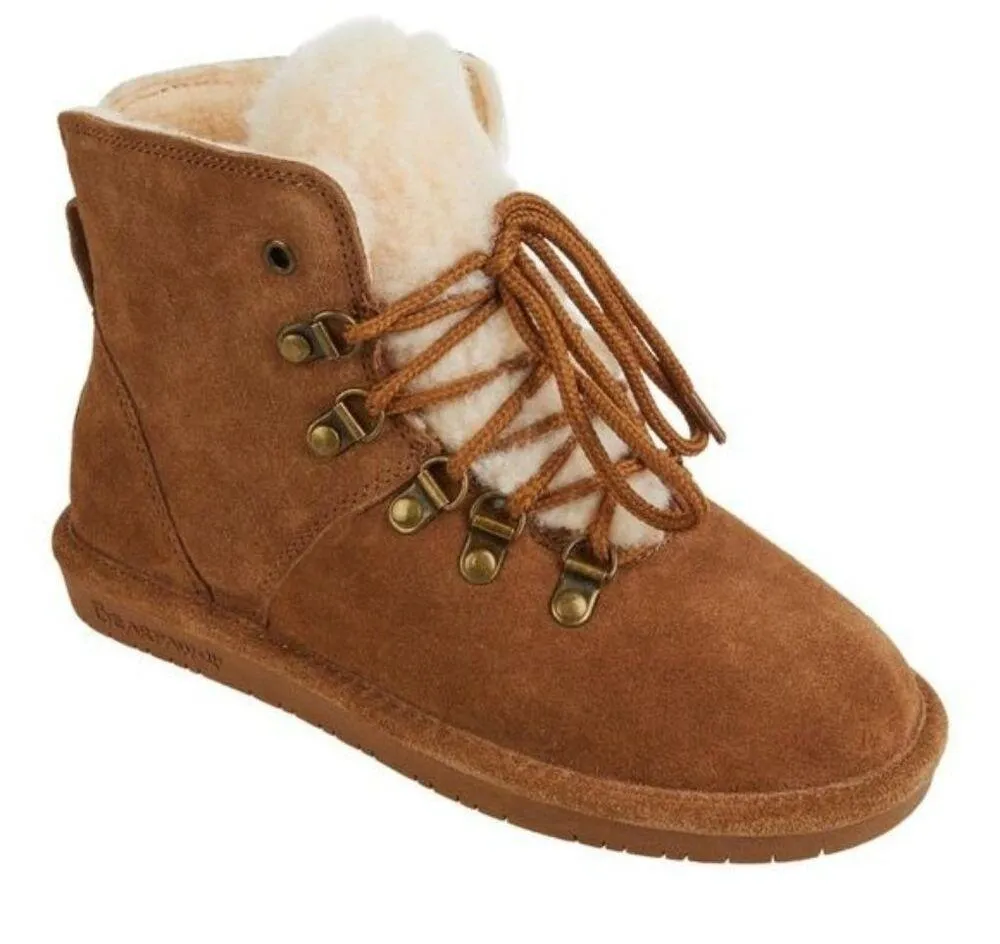 Bearpaw Kerri Suede Lace-up Boots shoes NeverWet suede wide 7 brown winter - Image 10
