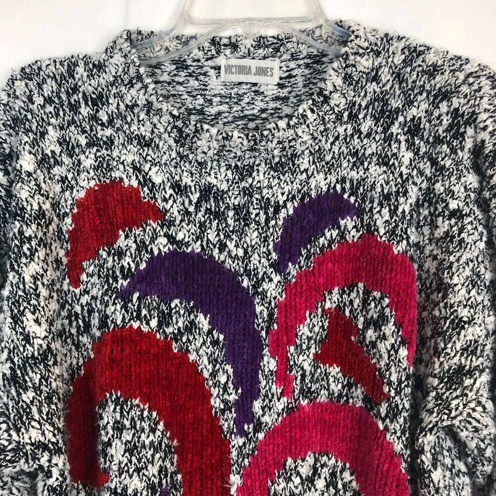 Vintage Victoria Jones Womens Sweater Medium Retro Chunky Career Workwear Black - Image 3