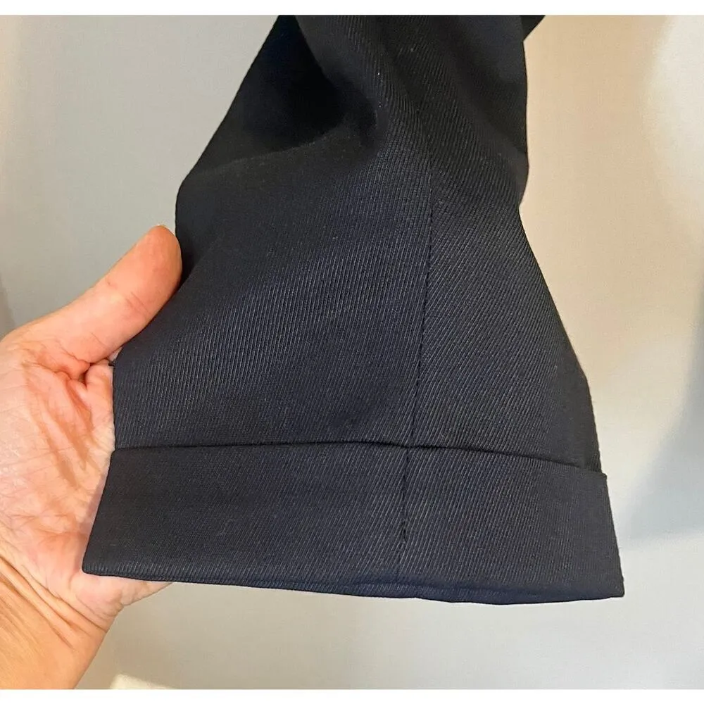 Filippa K Terry Cropped Slim Fit Wool Blend Trousers in Black Men's sz. 48 or M Size M - Image 7