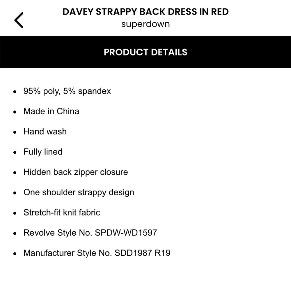 Superdown Davey Strappy Back Dress in Red - Image 7