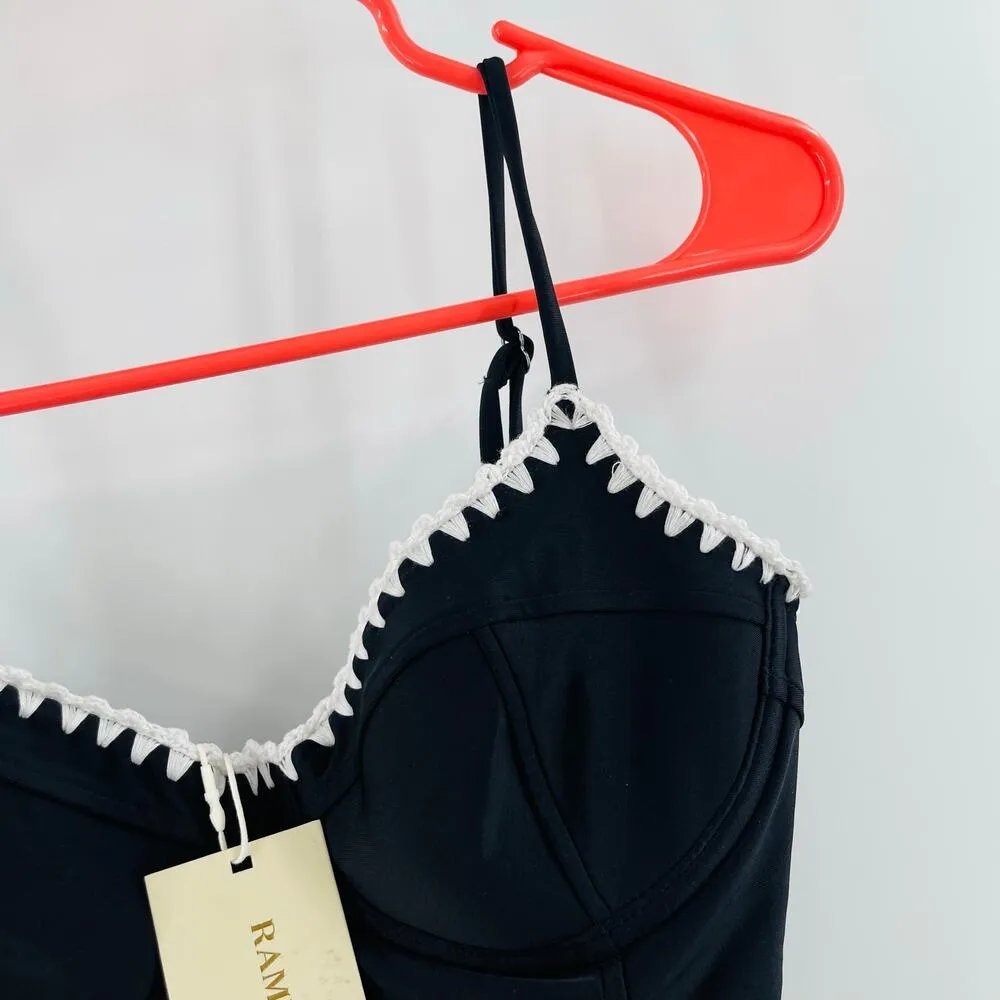 RAMY BROOK Addisyn Swimsuit Size Extra Small One Piece NWT Black White Designer - Image 9