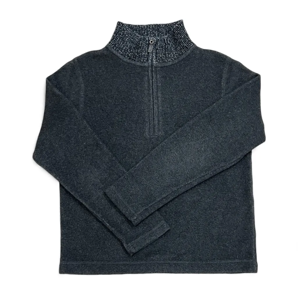 Eddie Bauer Charcoal Grey Birch Valley Fleece Mock 1/4 Zip Pullover Size Medium - Image 2