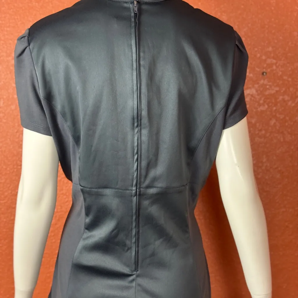 Pinup Couture Charcoal Satin Dress Size XXL Gray - Image 4