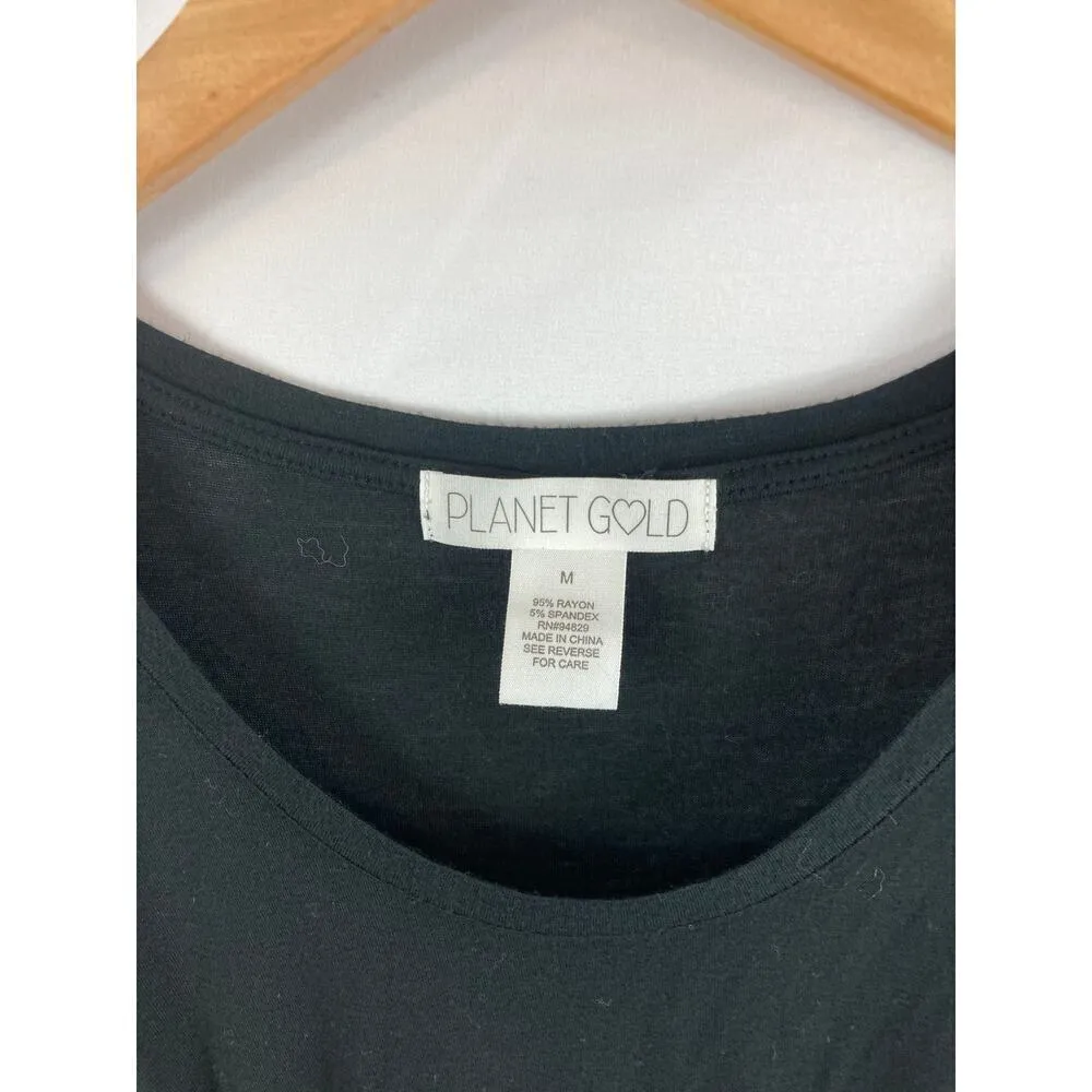 Planet Gold Puff  / Ruched Sleeve Bodysuit M - Image 3