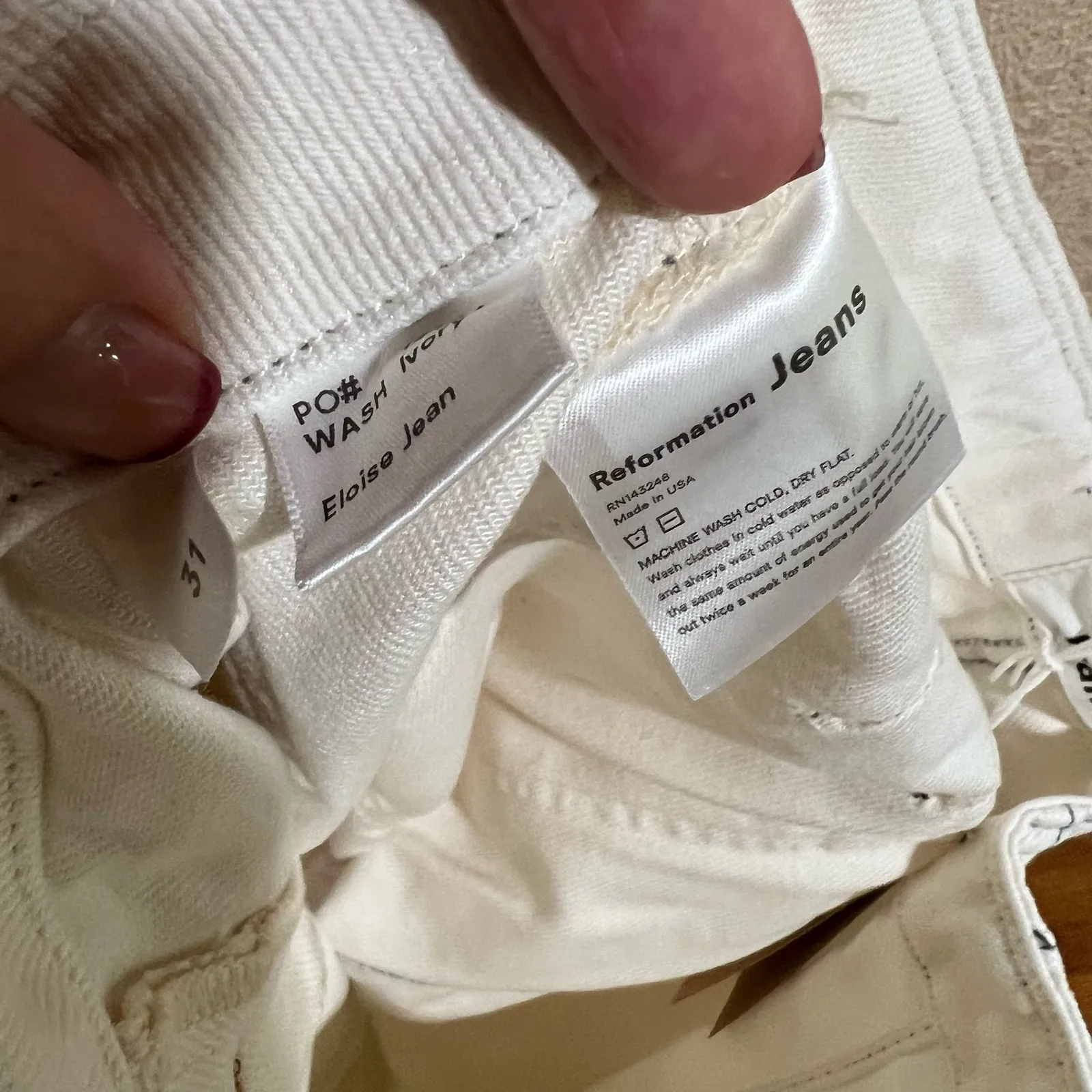 NWT Reformation Eloise High rise wide leg jeans 31 - Image 6