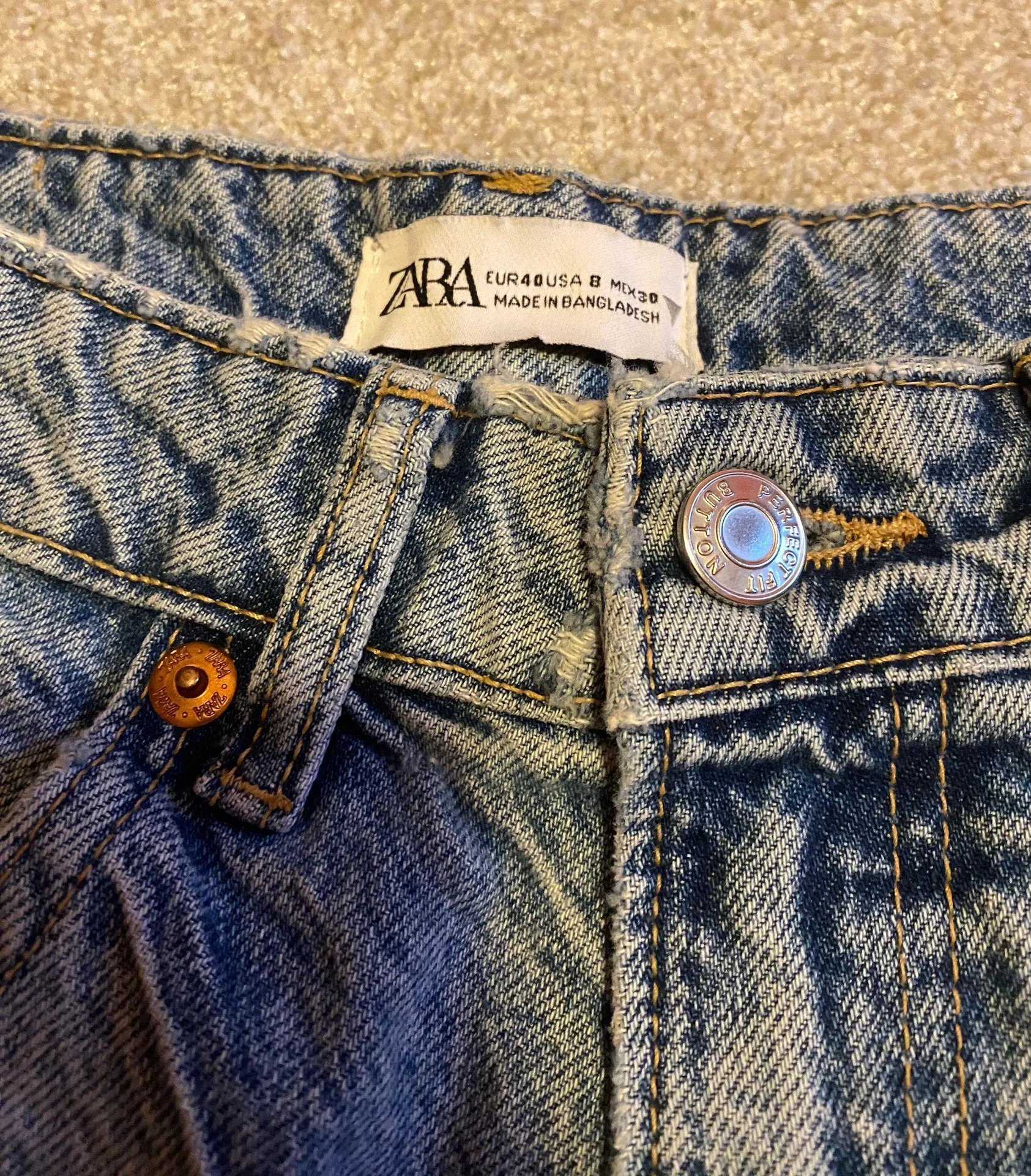 Acid Wash  High Rise Mom Shorts - Image 2