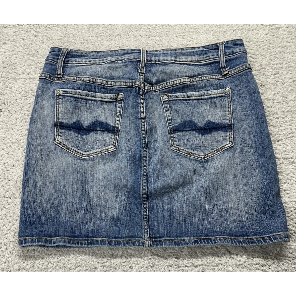 LA‎ Blues Women's Size 16 Denim Jean Mini Skirt Pockets 90's Hip Boho - Image 2