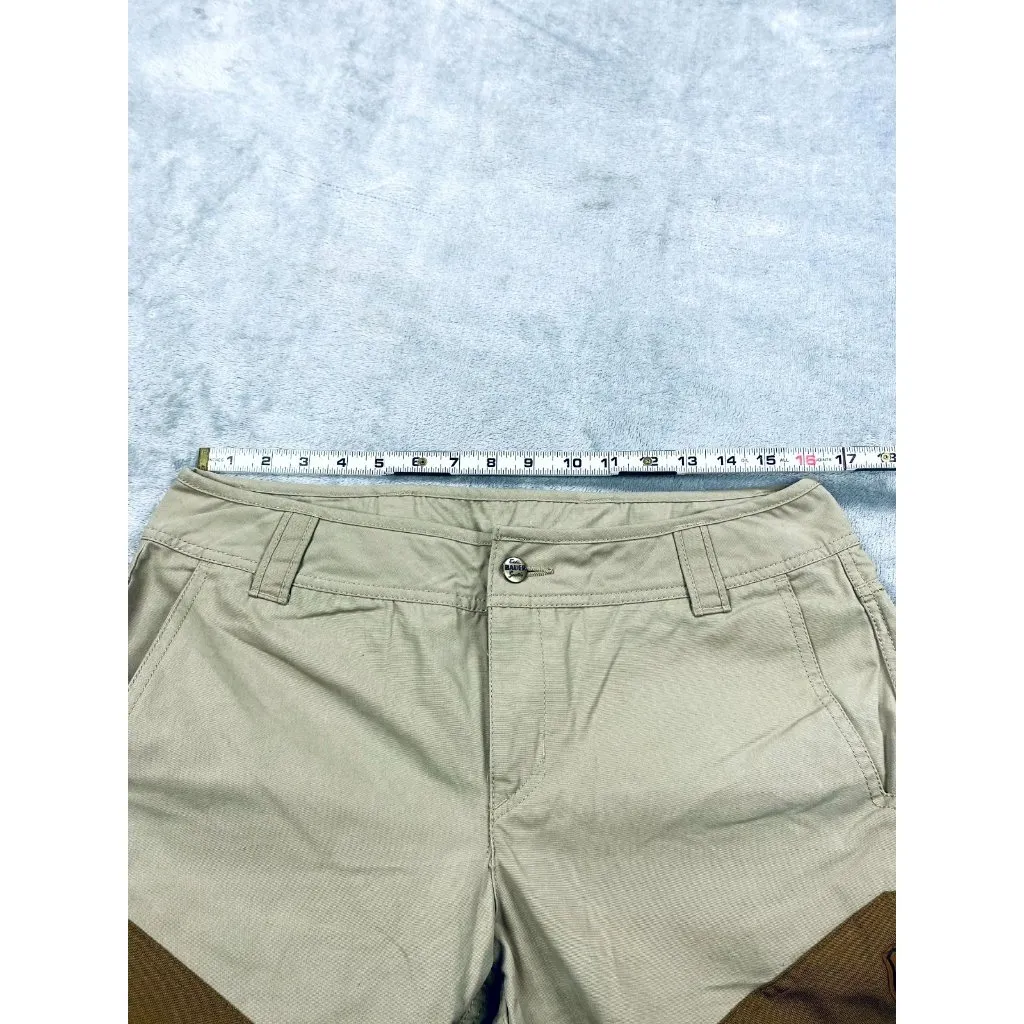 Eddie Bauer Cordura Two-Tone Pants Womens Size 10 Brown Beige Pockets Flat Front - Image 7