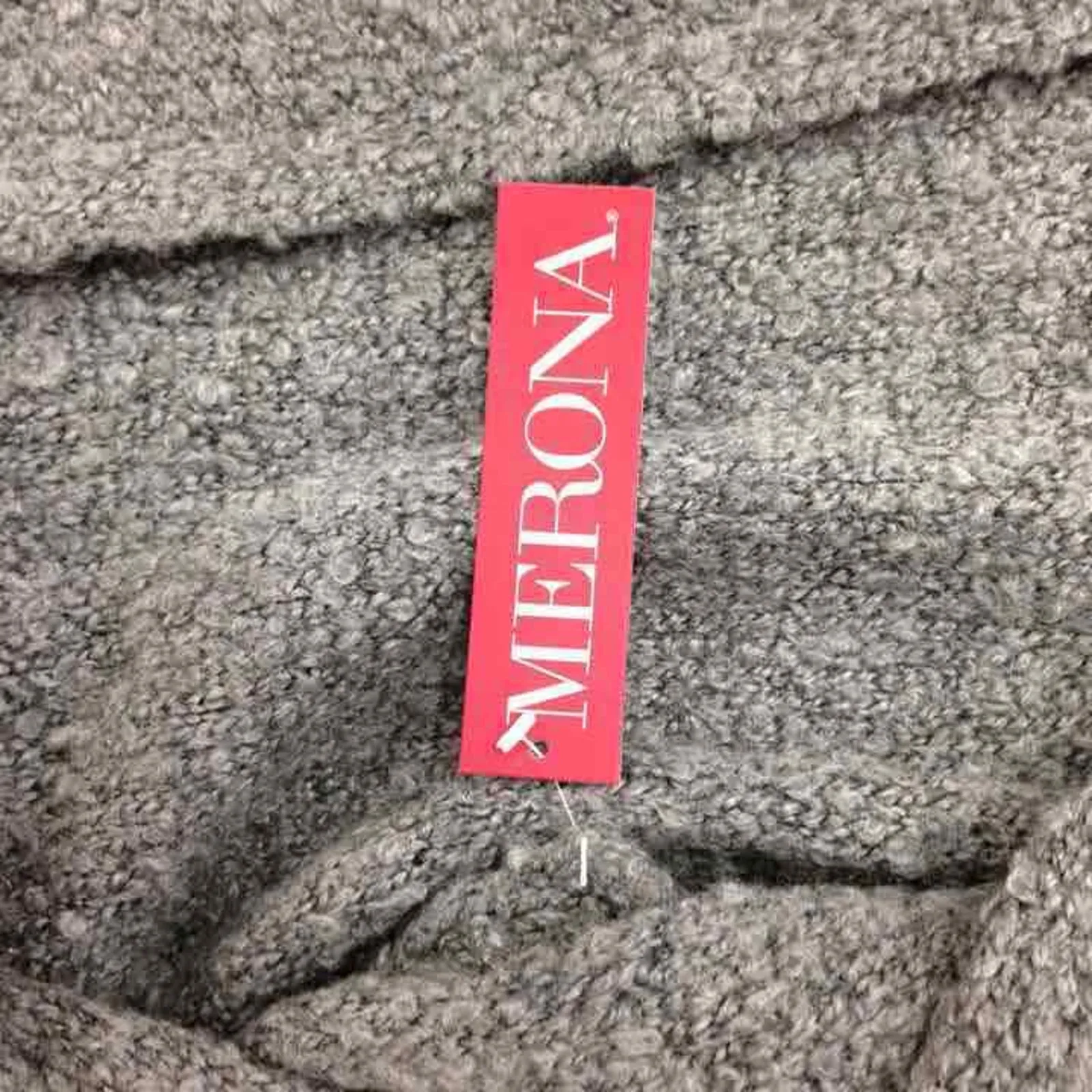 Merona Womens Sweater Size S Carcoat Car Coat Gray Vintage Look Slubby Knit NEW‎ - Image 5