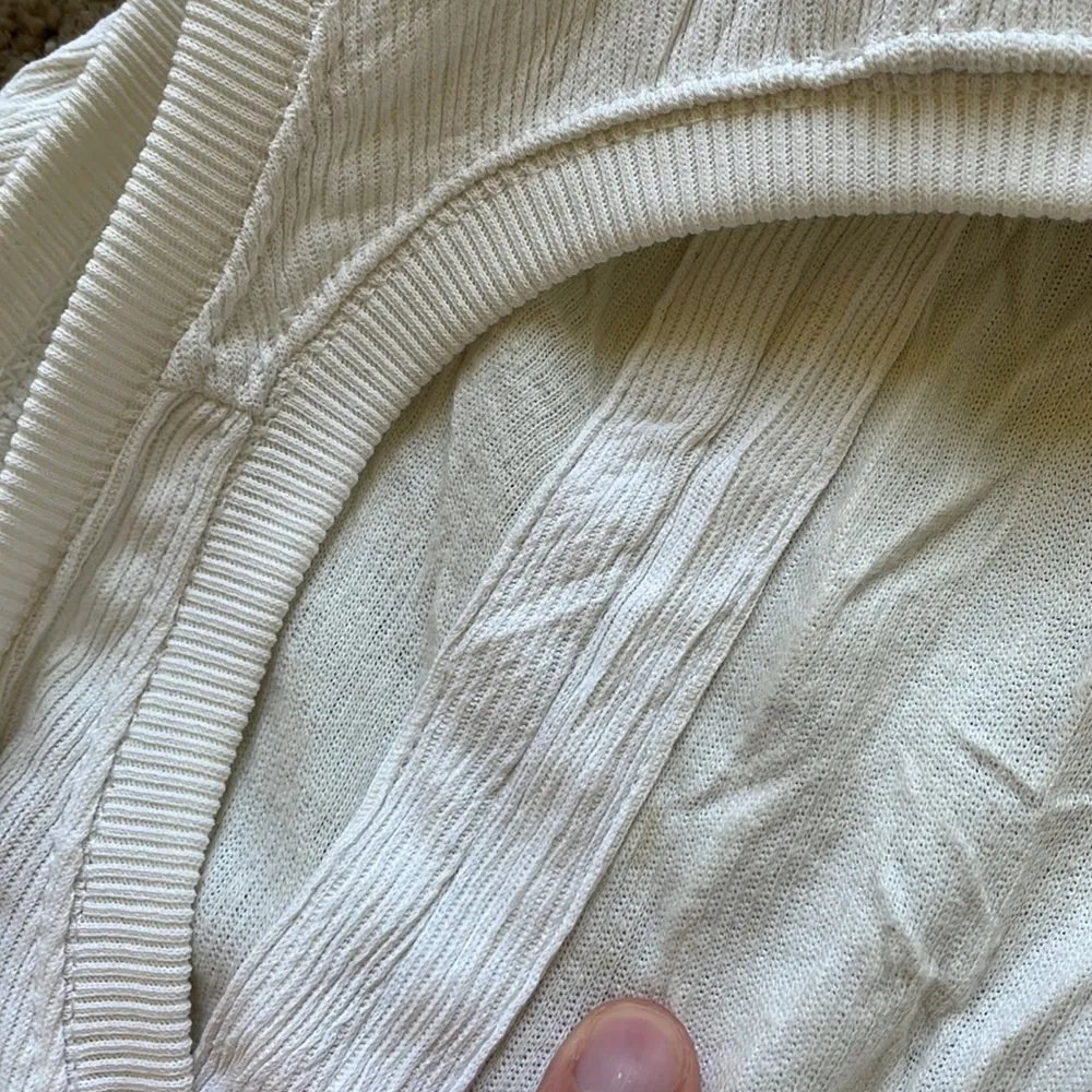 Helmut Lang crinkle textured optic white ribbed tank - Image 11