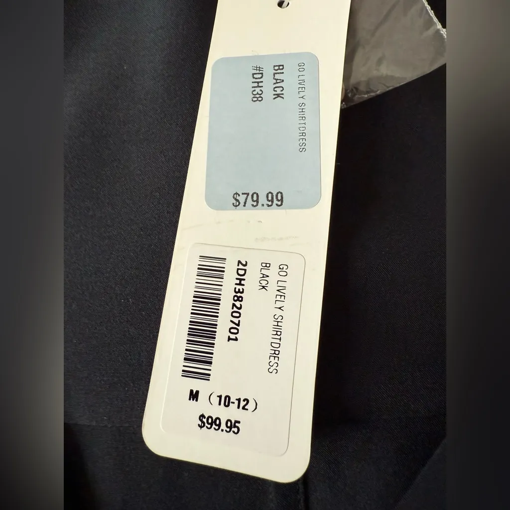 Soft Surroundings Go Lively Shirtdress Dress Black Short Sleeve NWT Medium 10-12 - Image 3