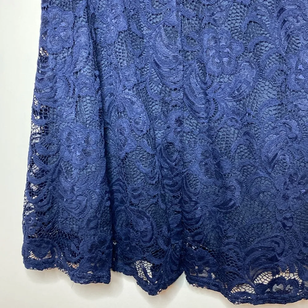 Women’s altar’d state lace tank dress with cut out back detail navy blue small - Image 3