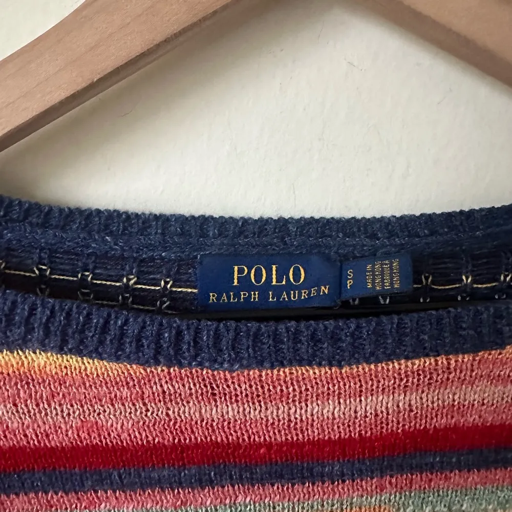 Polo by Ralph Lauren Southwestern Stripe Cotton Sweater Small Red - Image 2