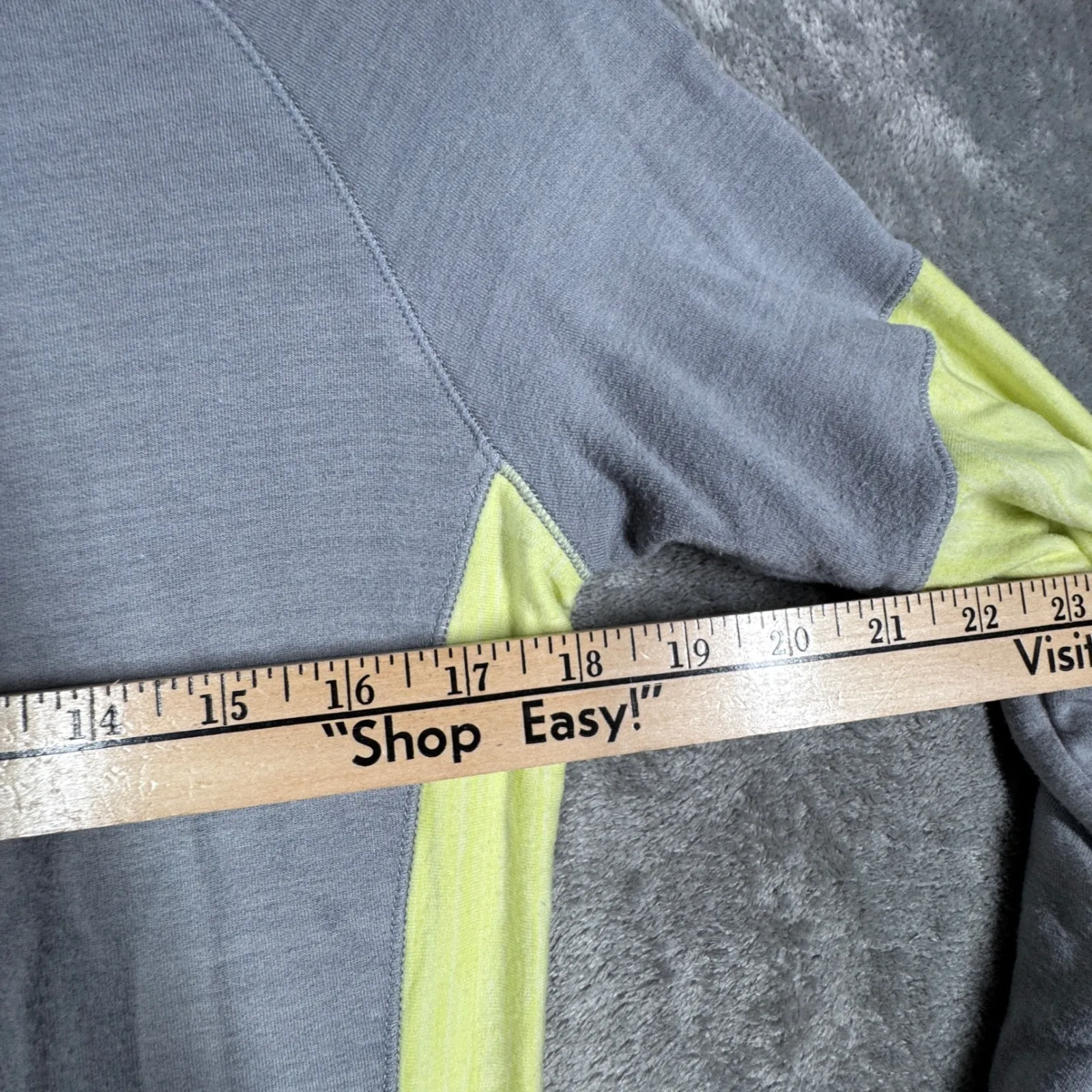 FootJoy Hoodie Womens Small Gray Neon Yellow Golf Layer Activewear Athleisure - Image 10