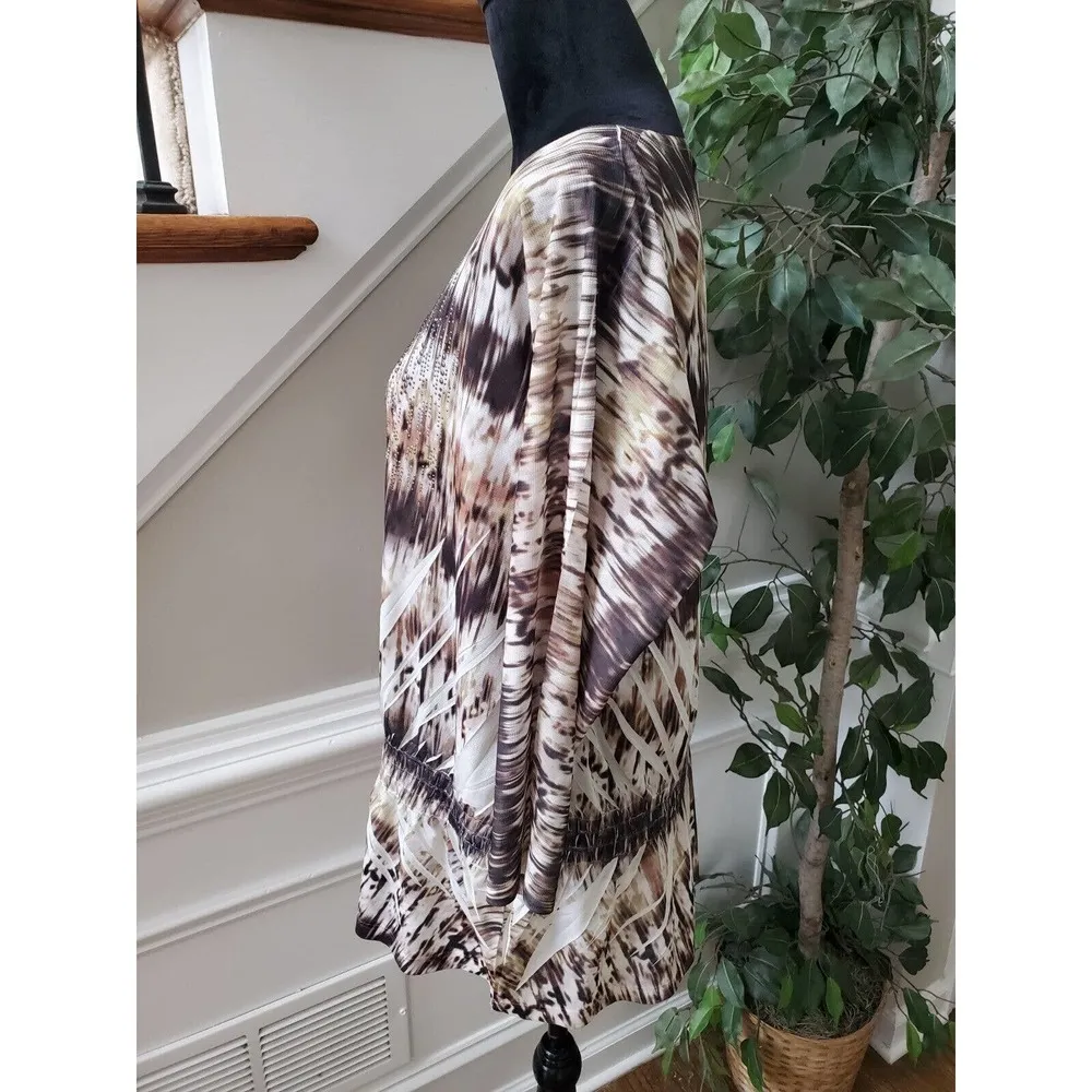 Chico's Womens Multi Beaded Polyester Long Sleeve Round Neck Blouse 2 Large - Image 6