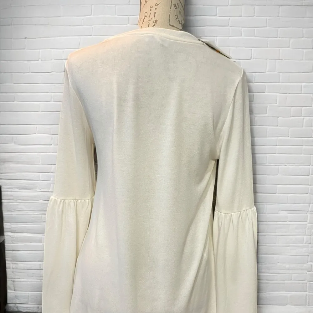 Calvin Klein Women’s Bell Sleeve Sweater Cream Size S NWT - Image 3