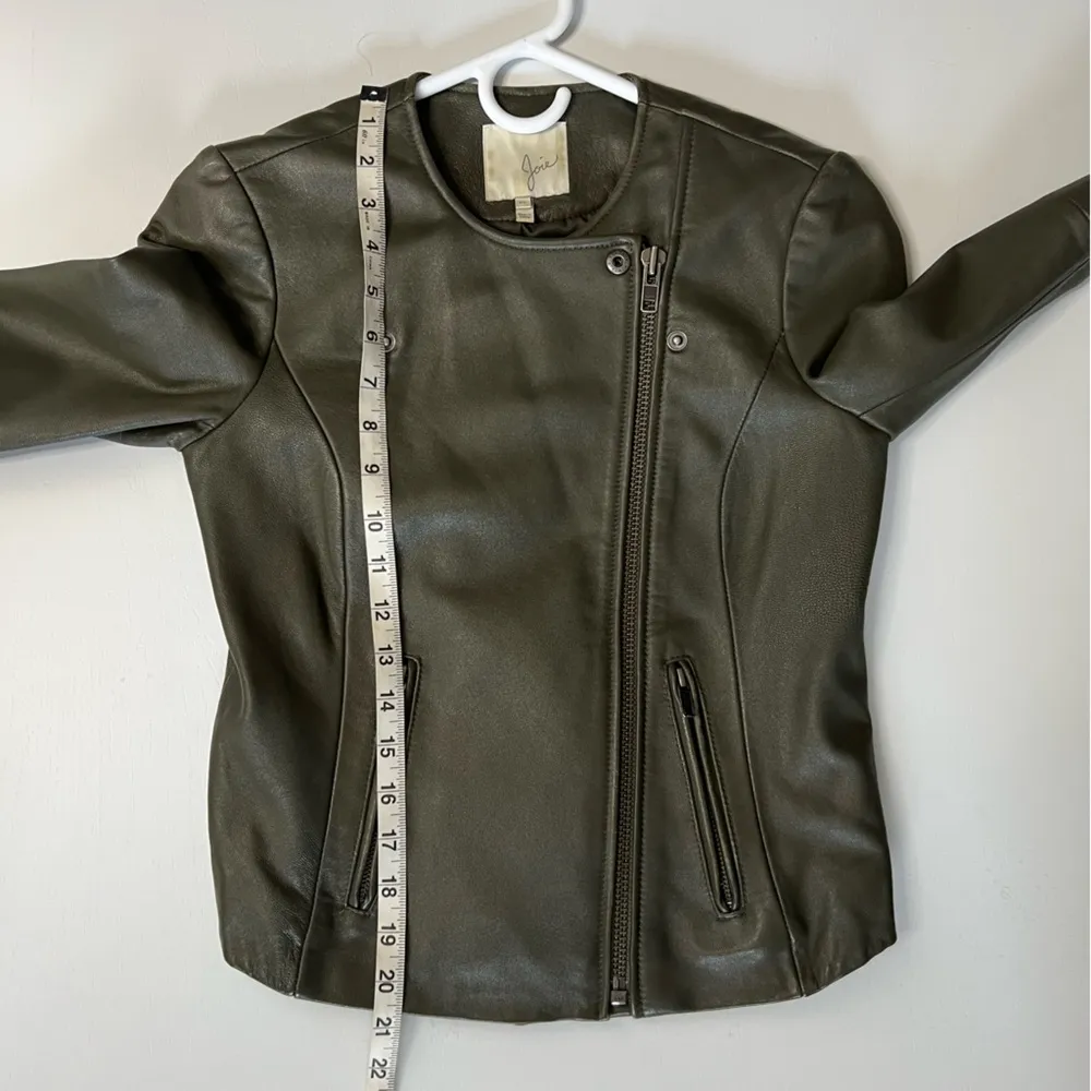 Joie Forest Green Leolani Leather Moto Jacket - Image 13