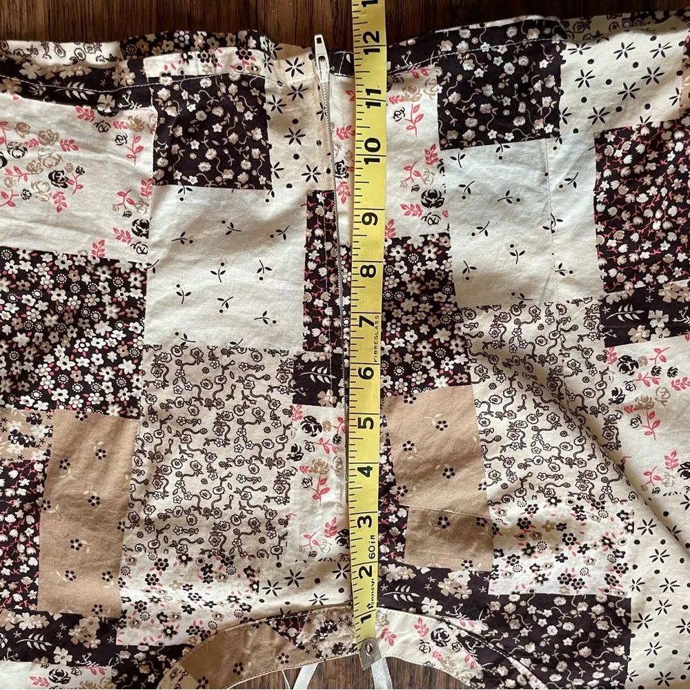 Y2K Halter One Shoulder Bandana Patchwork Top Sz XL White - Image 15