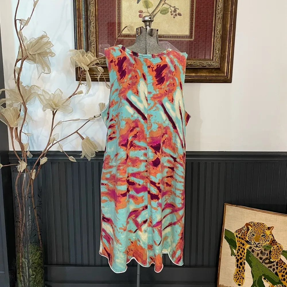 Cato Plus Size Dress Tie Dye Colorful Terry Sundress - Sz 22/24 💚🎀 - Image 5