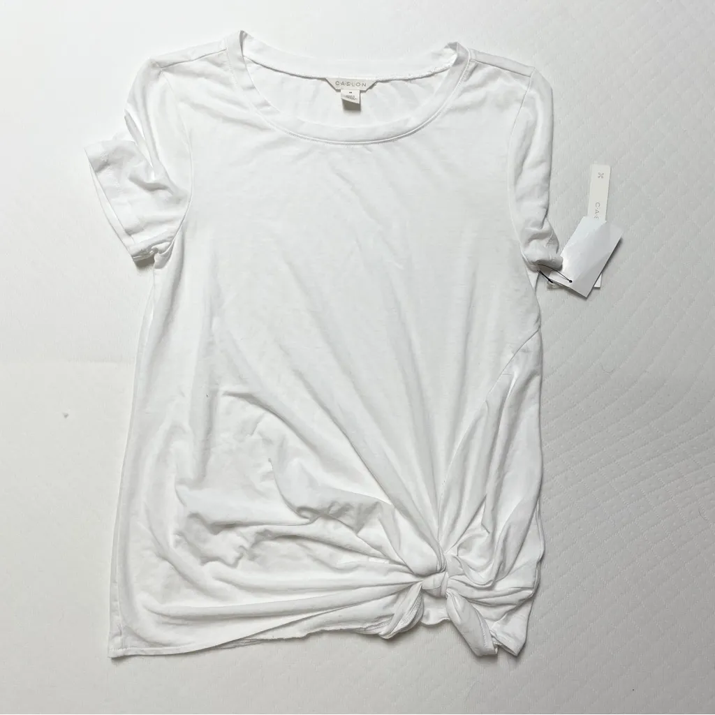 Caslon Bundle of 2 white/blue Soft shirt sleeve shirts Women’s size xs/s, NWT‎ - Image 5