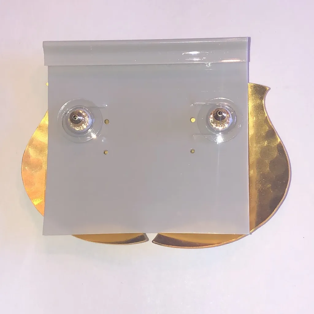 Satin Soft Gold Tone and Black Swirl Retro Boho Fashion Earrings - Image 4