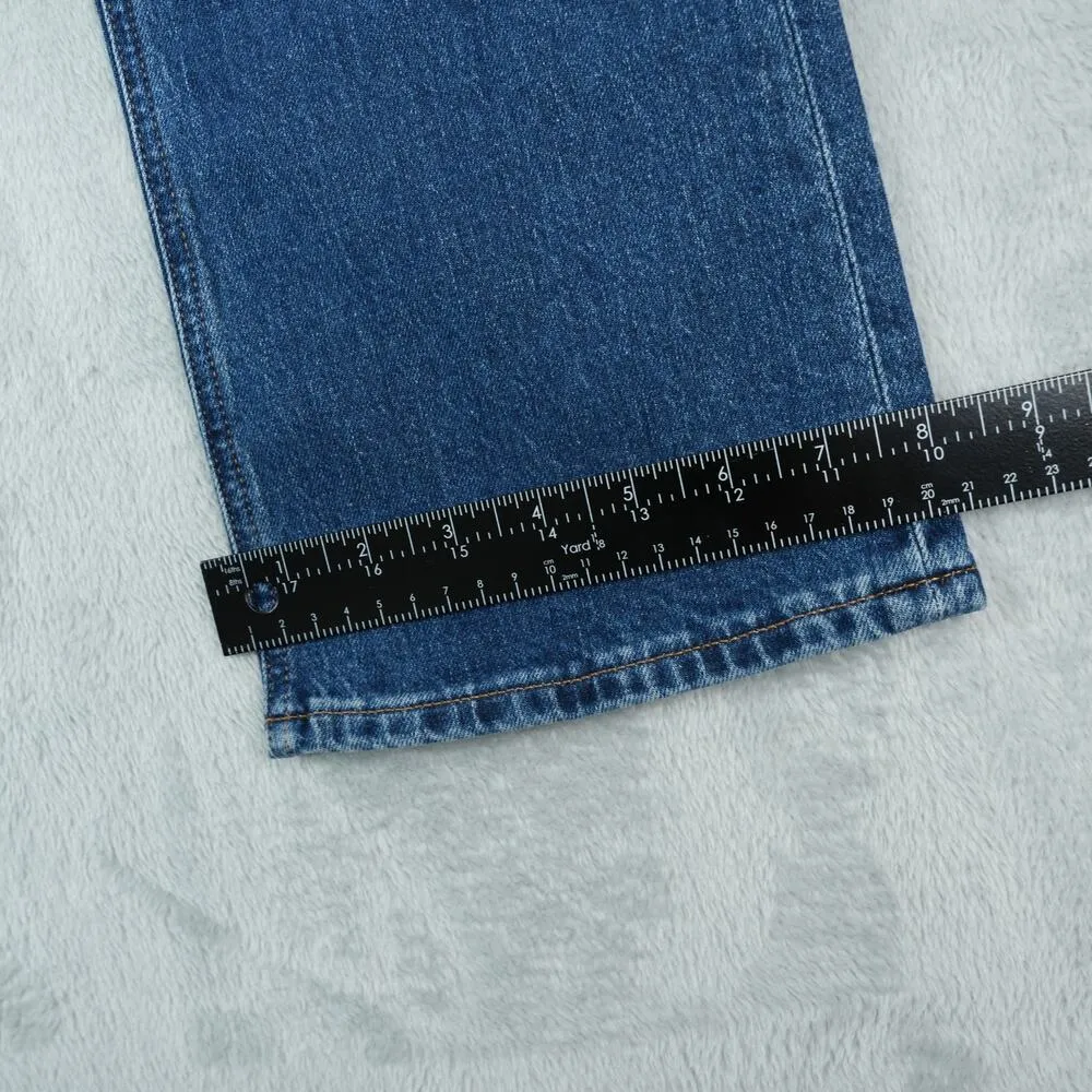 J Crew Factory Jeans Womens 26 Blue Mid Rise Flare Crop Button Fly Stretch 29x26 - Image 10