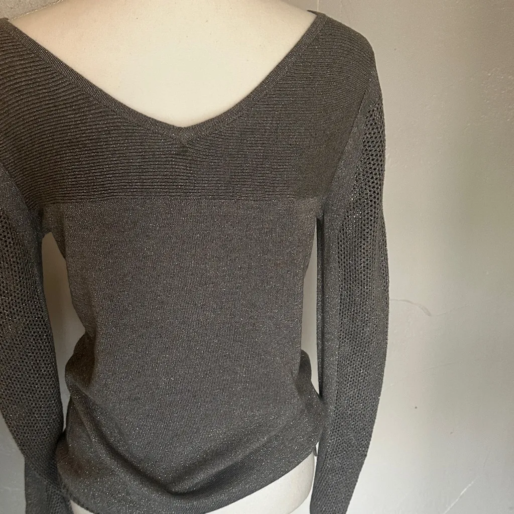 NYDJ Charcoal Scoop Neck Sweater - Image 5