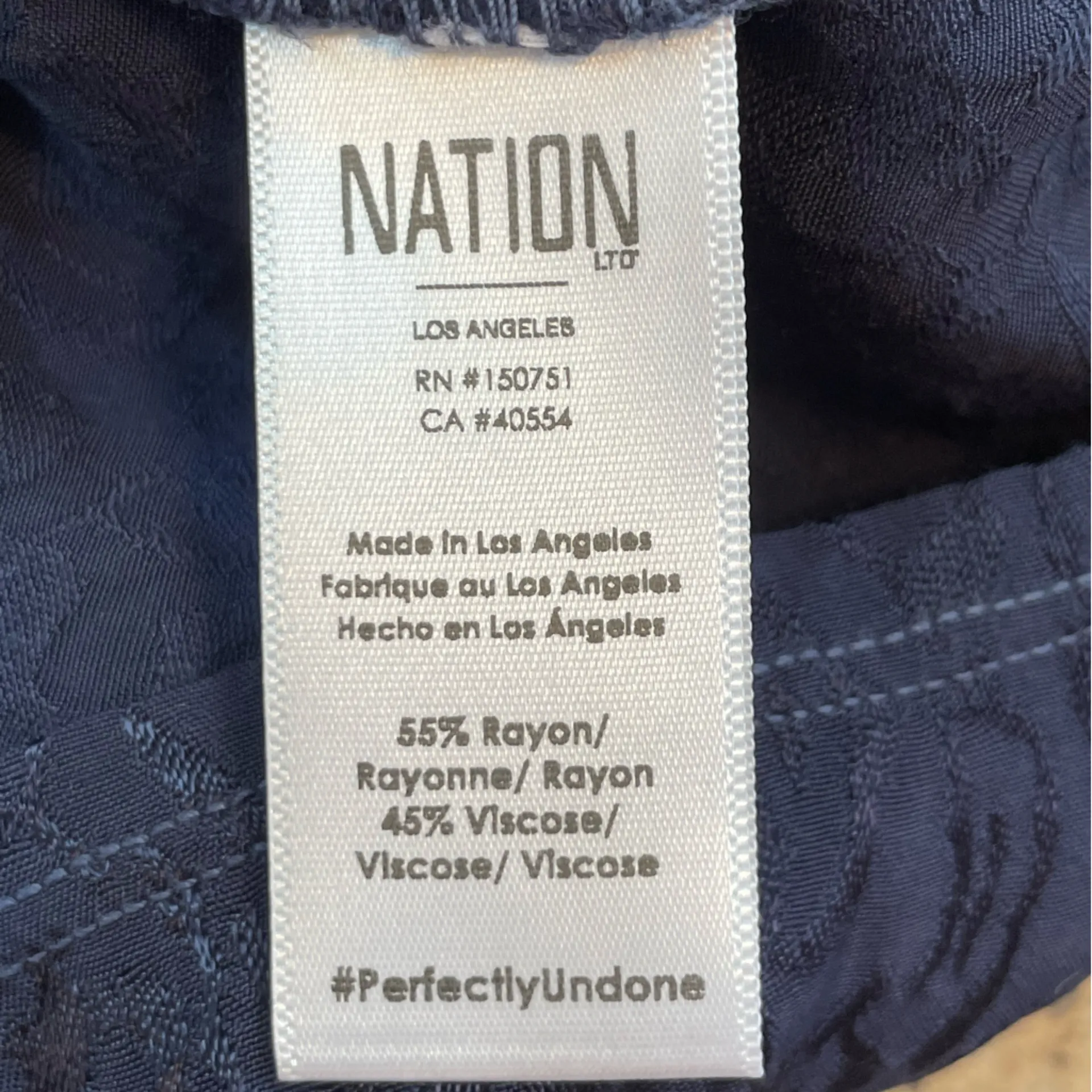 NEW Nation LTD Aya V Back Cami Tank Top Navy Size Medium - Image 10