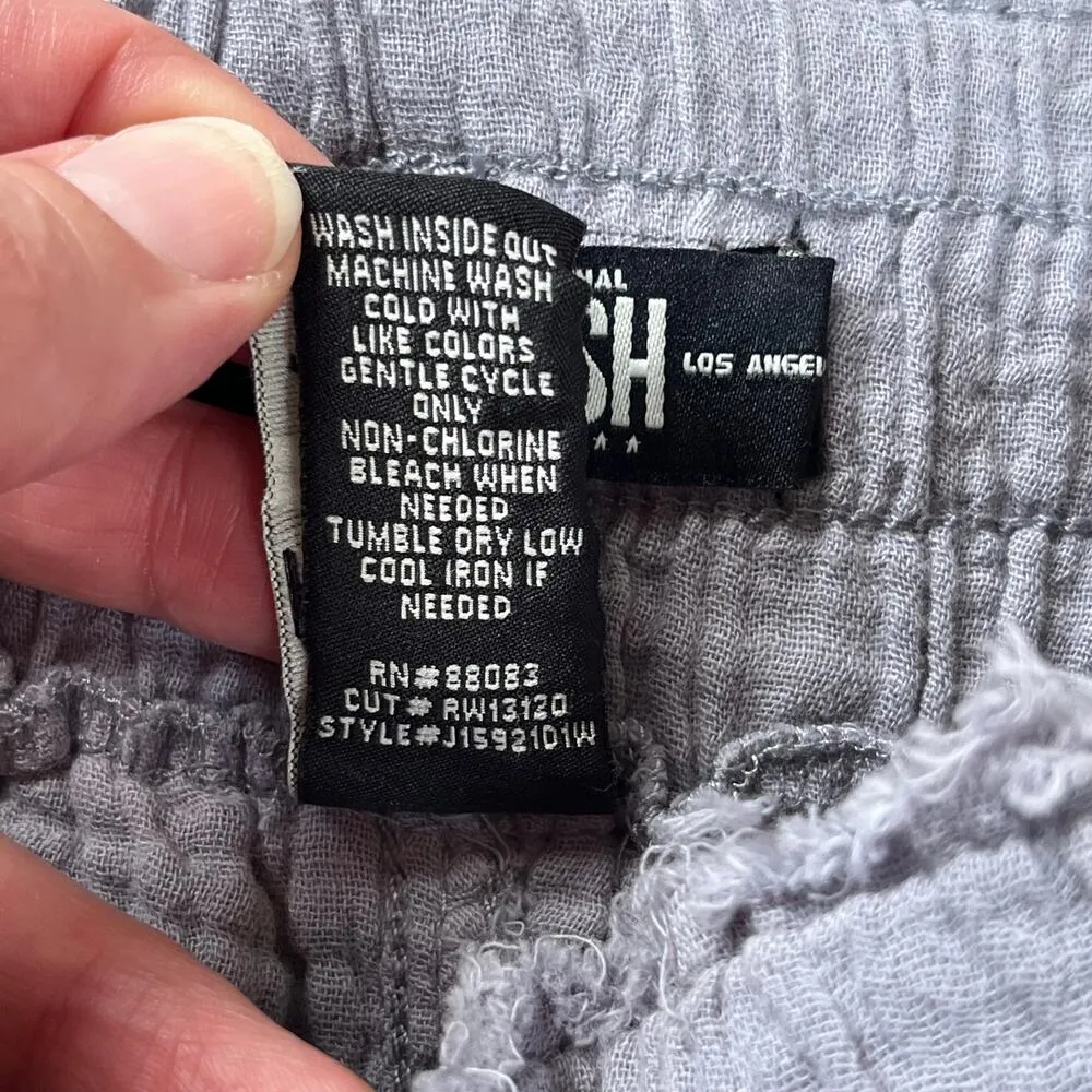 Rewash Women's Grey String Tie Shorts 100% Cotton Size M. NEW - Image 10