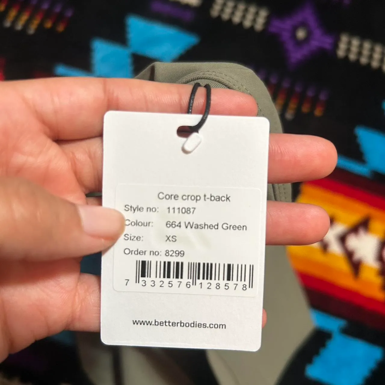 Better Bodies Washed Green Core Crop T Back - Image 3