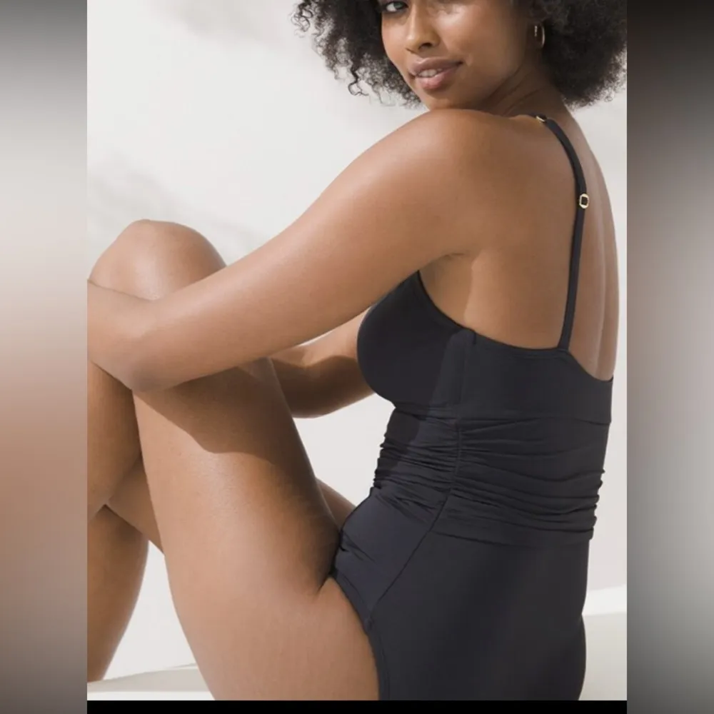 NWT Size 12 Urban Goddess High Neck One Piece Swimsuit Bleu Rod Beattie Von Maur - Image 2