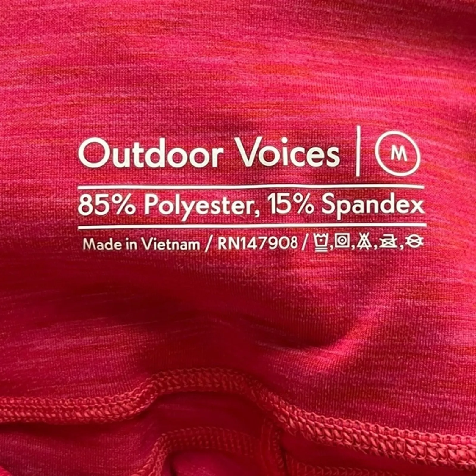 Outdoor Voices 7/8 Leggings Medium Pink Heather High Waist 24" Inseam‎ Workout - Image 6
