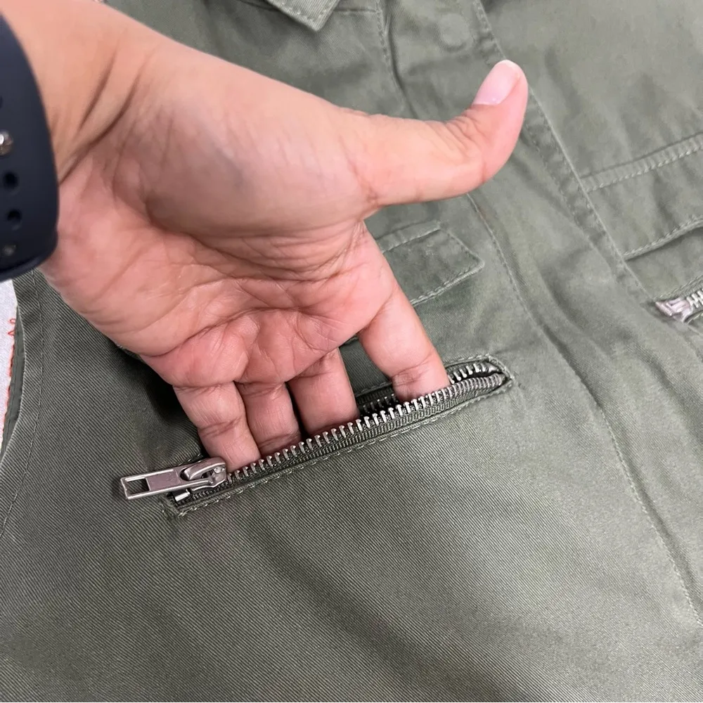 Thread & Supply olive green vest jacket size small aztec southwestern utility - Image 7