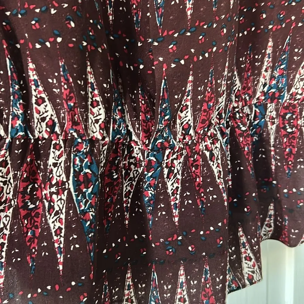 100% Silk Etoile Isabel Marant peplum blouse - Size L - Image 11