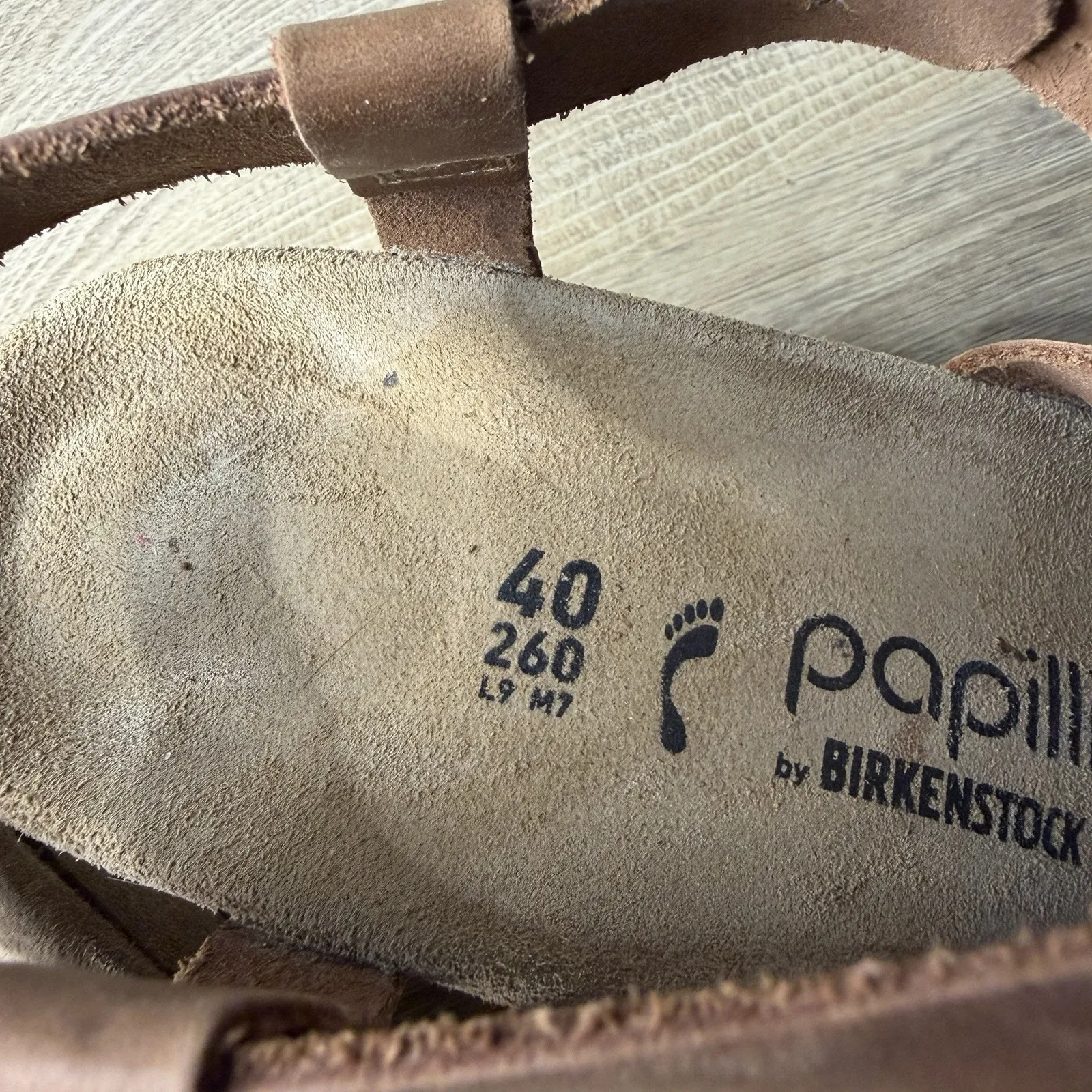 Papillio by Birkenstock Sibyl Wedge Sandals Strappy Tan Brown Boho 40 L9 M7 - Image 10