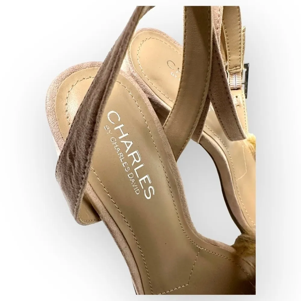 CHARLES by Charles david Kandy fur Heeled Sandals Open Toe - Image 8