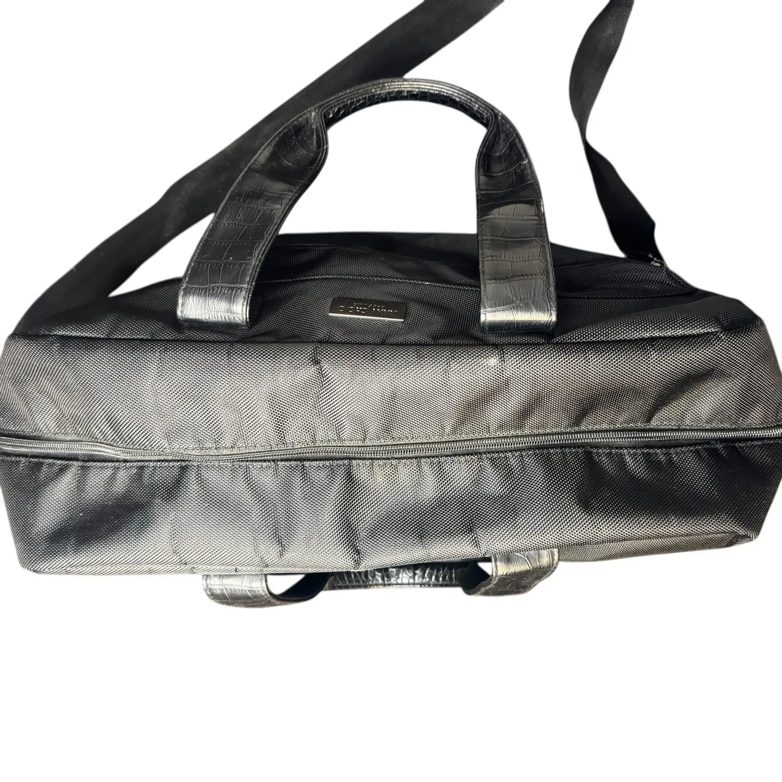 Jimmy Choo Black Travel Duffel Bag Womens Shoulder Carry On Weekender Overnight - Image 3