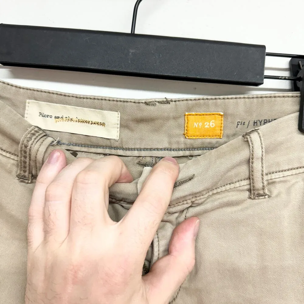 Pilcro And The Letterpress Shorts No. 26 Fit Hyphen Khaki Cotton Spandex Anthro - Image 2